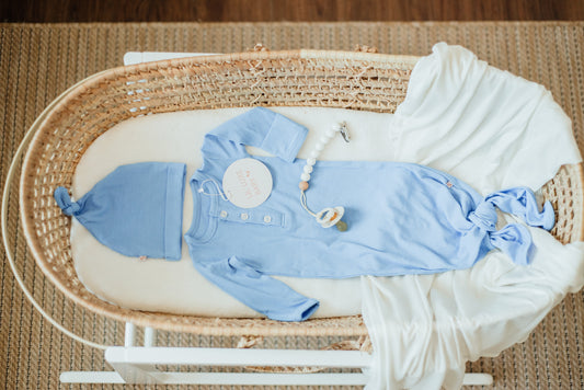 Knotted Baby Boy Gown- The Jade Collection