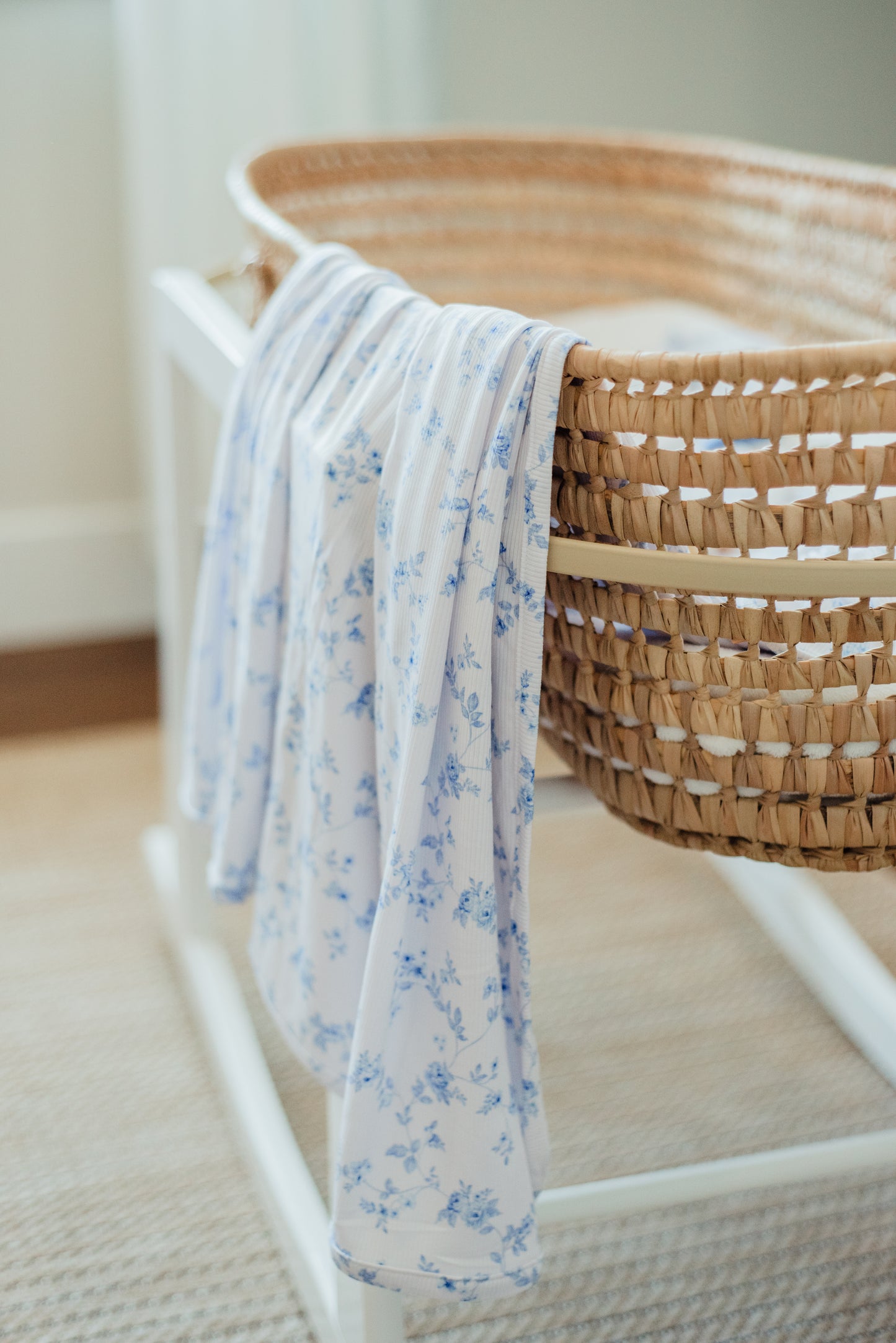 Floral Ribbed Swaddle -The Jade Collection