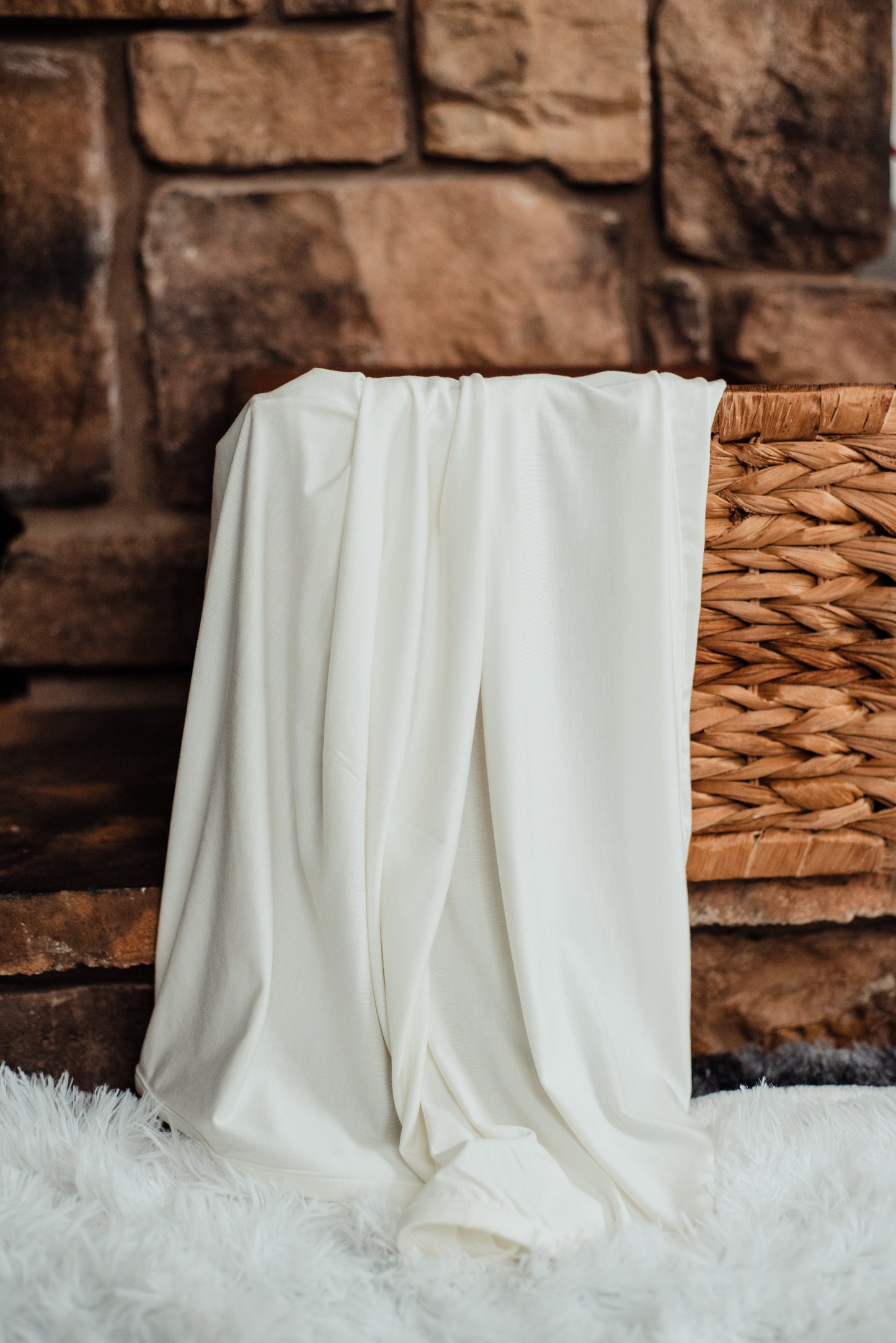 Bamboo Stretch Swaddle - White