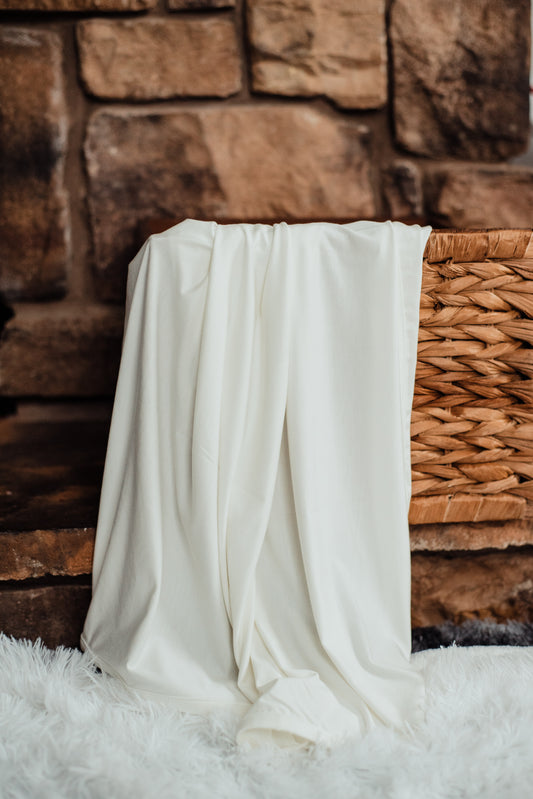 Bamboo Stretch Swaddle - White