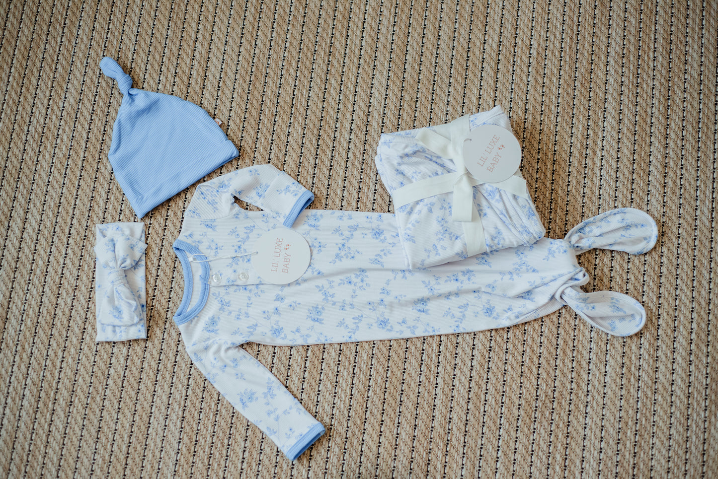 Floral Ribbed Swaddle -The Jade Collection