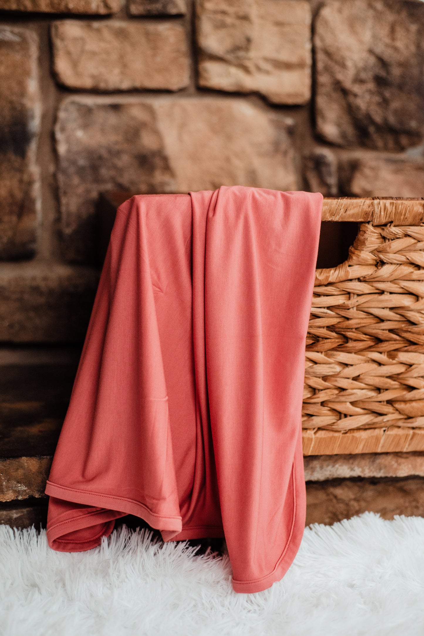Bamboo Stretch Swaddle -Dusty Rose