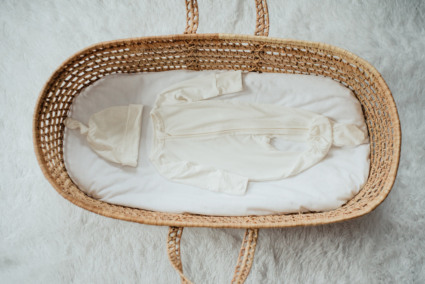 Bamboo Zippered Sleepers -White