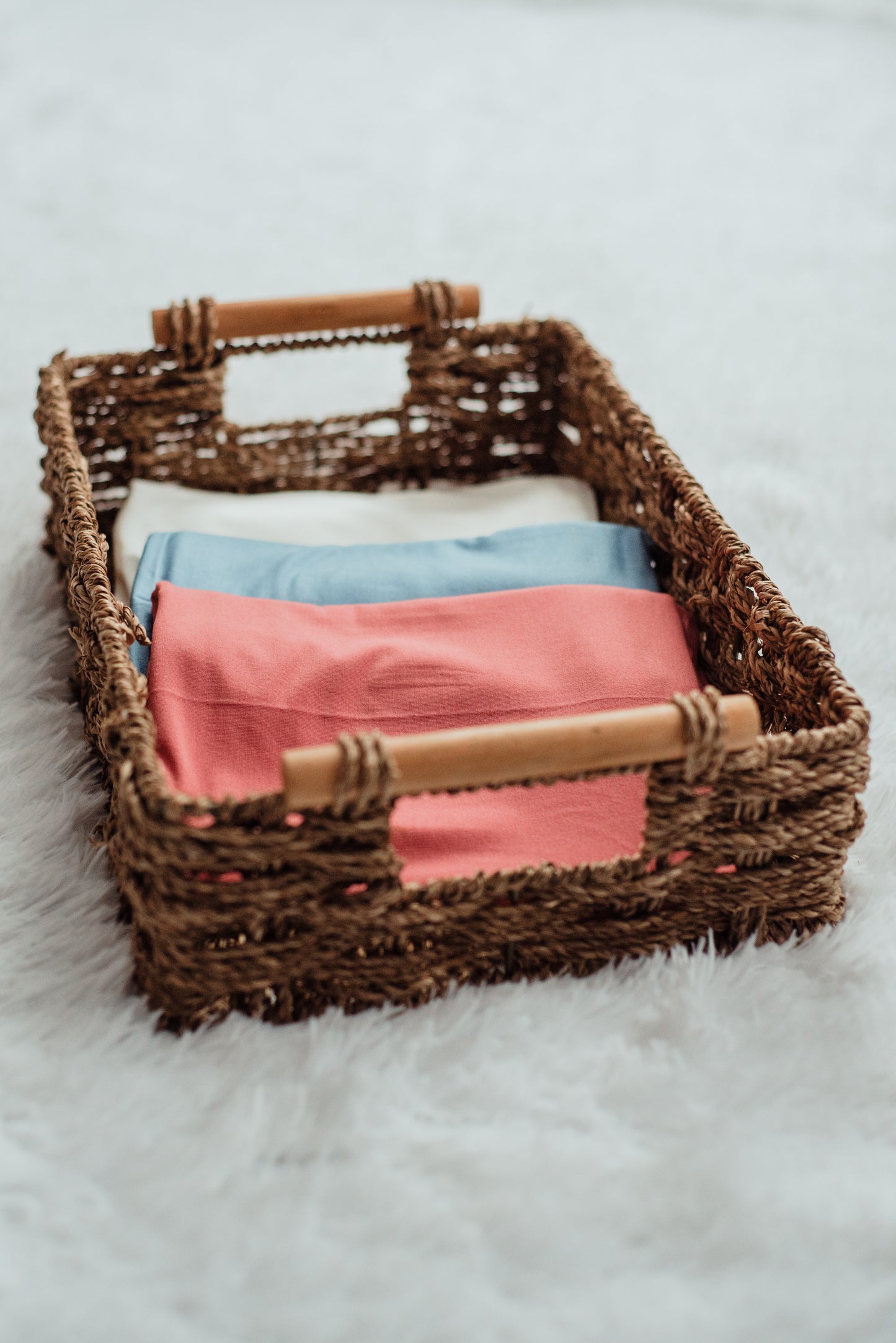 Bamboo Stretch Swaddle  -Dusty Blue